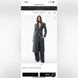 Brett Long Grey Pinstripe Jacket